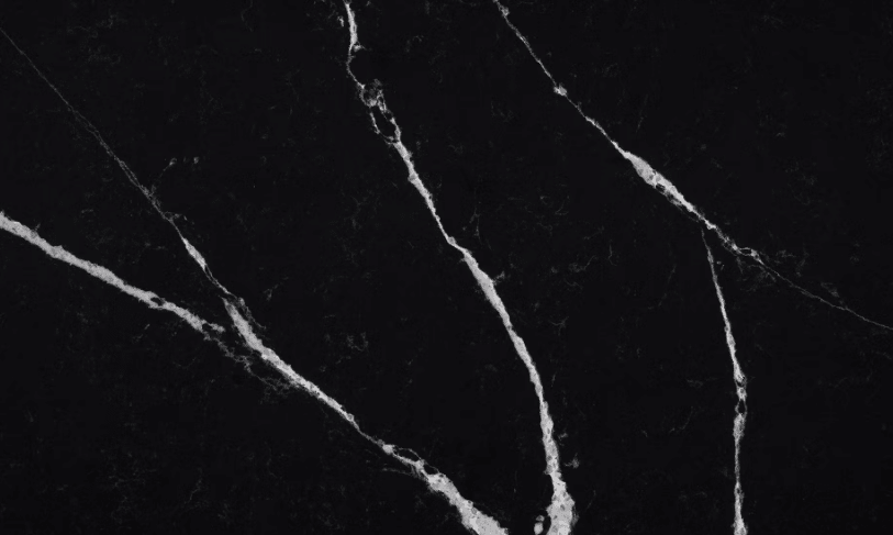 Texture visuelle du marbre noir silestone et marquina