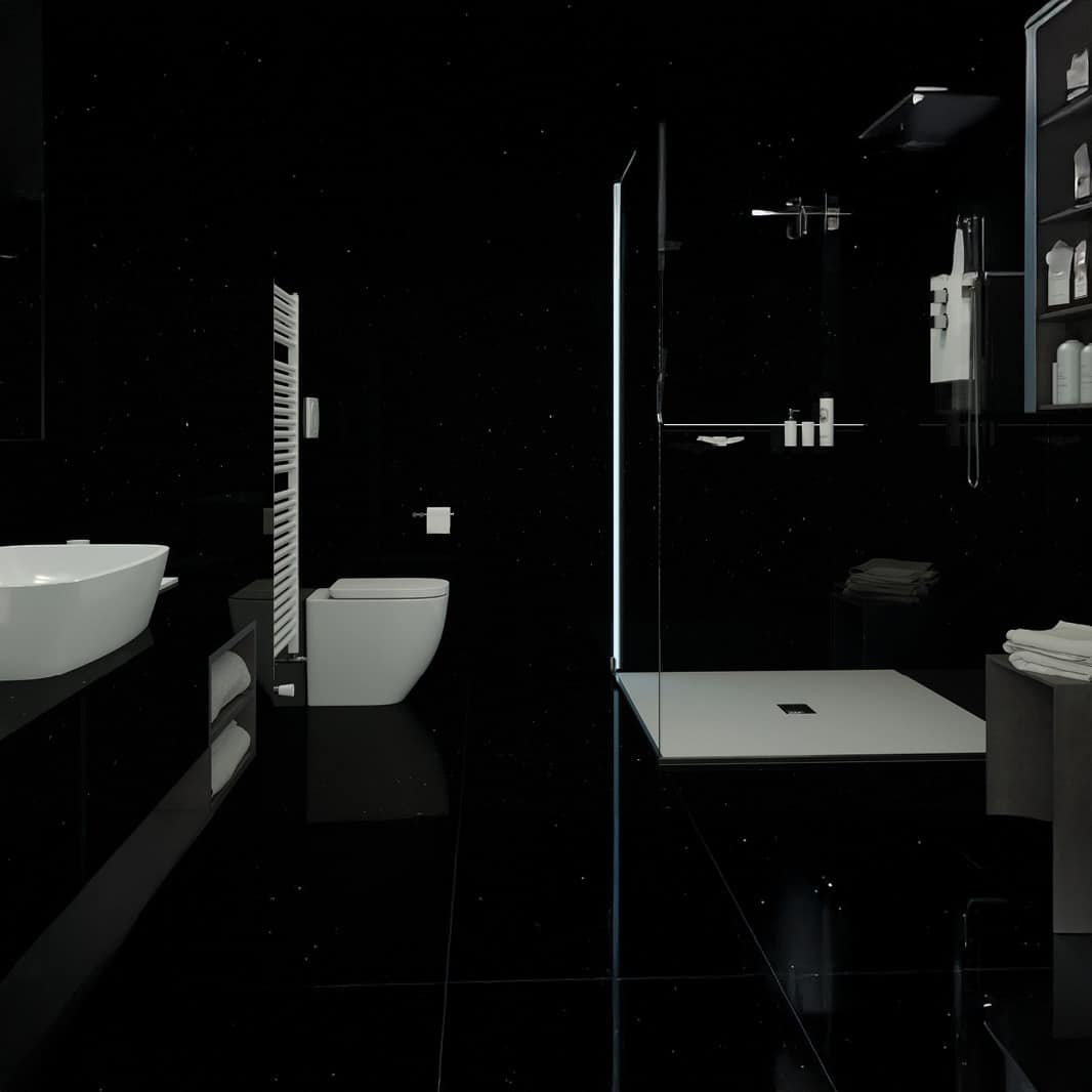 Salle de bain en granit Cambrian Black